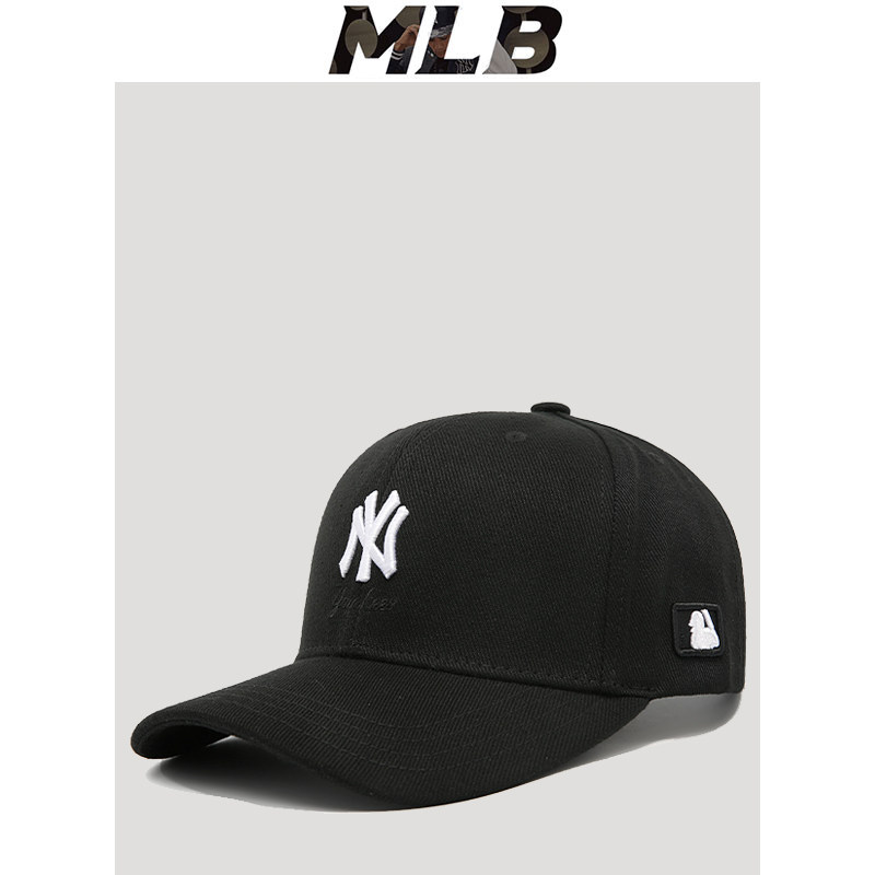 mlb帽子女夏小标正品LA棒球帽潮硬顶休闲嘻哈帽百搭洋基NY鸭舌帽