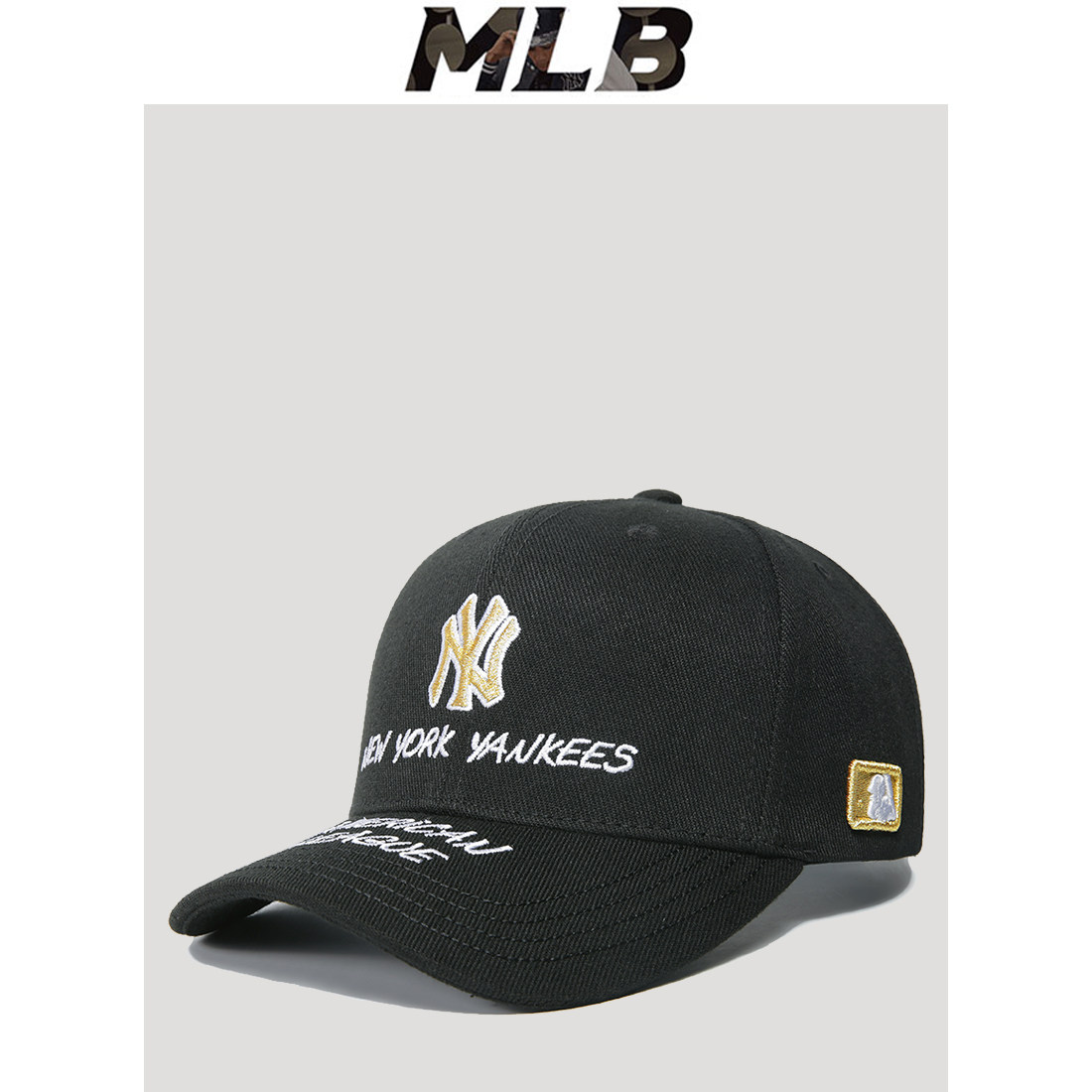 mlb棒球帽小标25新款女秋冬ny正品男百搭硬顶防晒遮阳鸭舌帽帽子