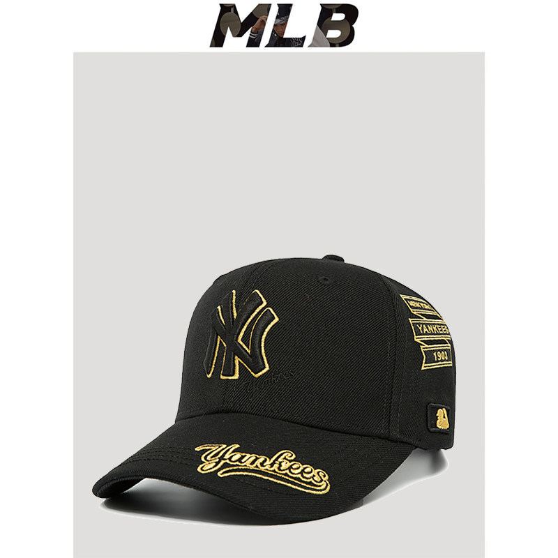 mlb棒球帽帽子女夏季ny男潮牌百搭网红ins金标鸭舌帽气质简约复古
