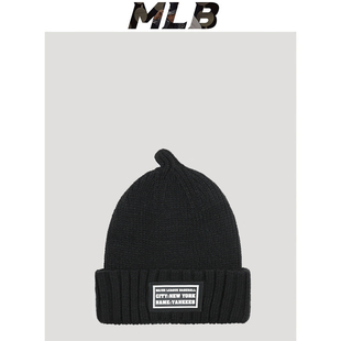 mlb针织帽子专柜正品帽子女款2025新款冬毛线帽ny洋基队潮牌冷帽