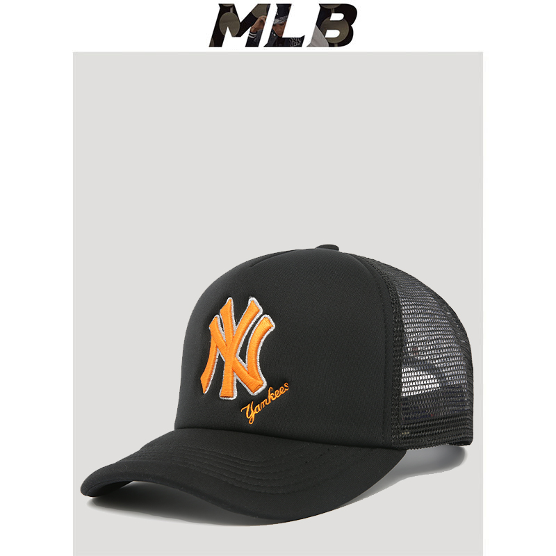 mlb帽子男女夏季网帽弯檐休闲百搭潮棒球帽专柜正品洋基NY鸭舌帽