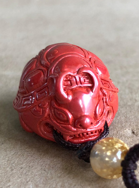真品帝王朱砂小龙龟吊坠男女龙头龟神龟赐福神兽挂本命年随身挂坠
