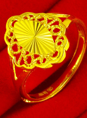 黄金戒指9999足金女款马眼形纯金饰品真金指环送老婆素金按克