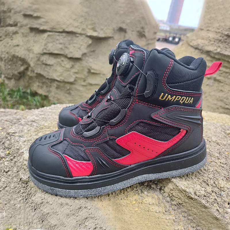 矶钓鞋男毛毡底登礁防水防滑抓地耐磨海钓钢钉透气防撞钓鱼鞋