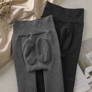 袜 竖条纹一体保暖显瘦连裤 日本进口加厚羊绒打底裤 女外穿秋冬款