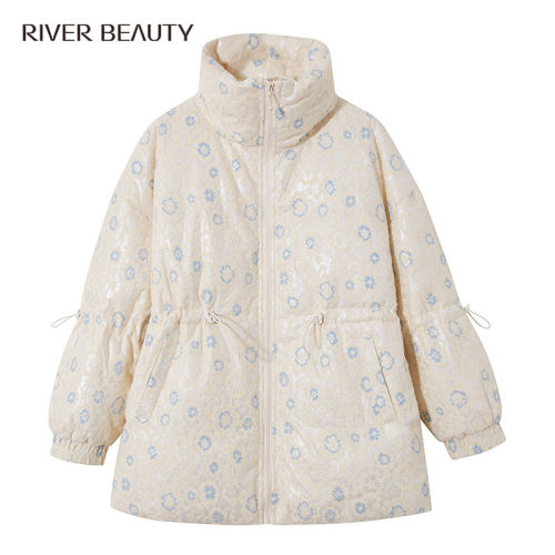 【柳哥优选】RB 女装冬季新款甜美风设计感印花羽绒服 RY21447869