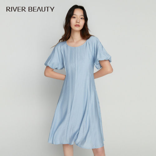 【柳哥优选】RB 夏季新款设计感泡泡袖连衣裙宽松甜美 QQ22269830