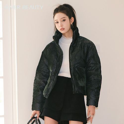 【柳哥优选】RB 女装冬季新款90白鸭绒条纹时尚羽绒服 RY21447862