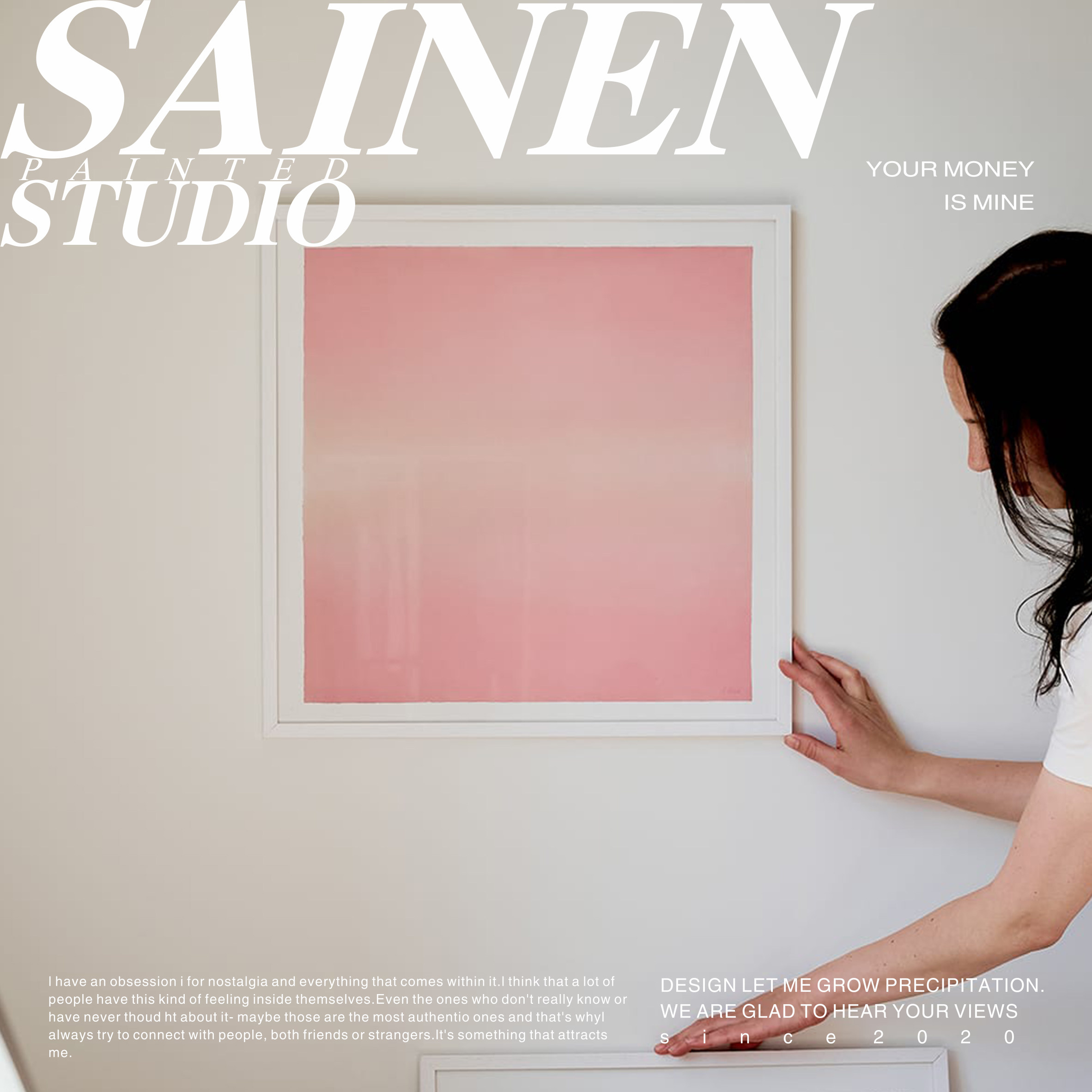 anne nowak丹麦渐变色块粉色温柔极简风抽象艺术小众现代装饰画