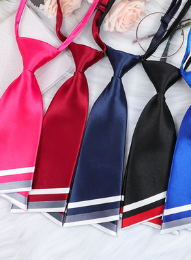 韩版女士职业尖角灰色小领带日式领结领花飘带蝴蝶结学生商务领带