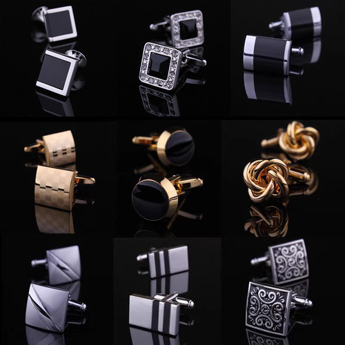 水晶袖扣龙安豪铜材质礼盒包邮