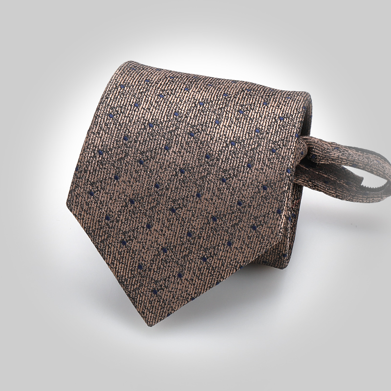 香槟圆点男女拉链领带结婚新郎正装商务红色韩版懒人免打条纹领带