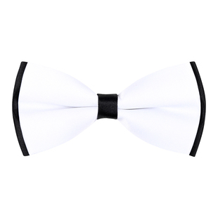 黑白相间男新郎伴郎结婚婚礼西装衬衫兄弟团韩式蝴蝶结领结