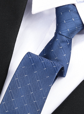 A018男女拉链式领带结婚新郎正装商务窄韩版懒人免打蓝色条纹领带