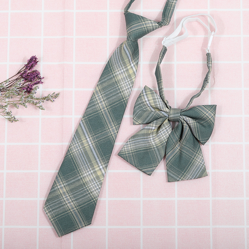 龙安豪色织涤丝韩版格纹领带包邮