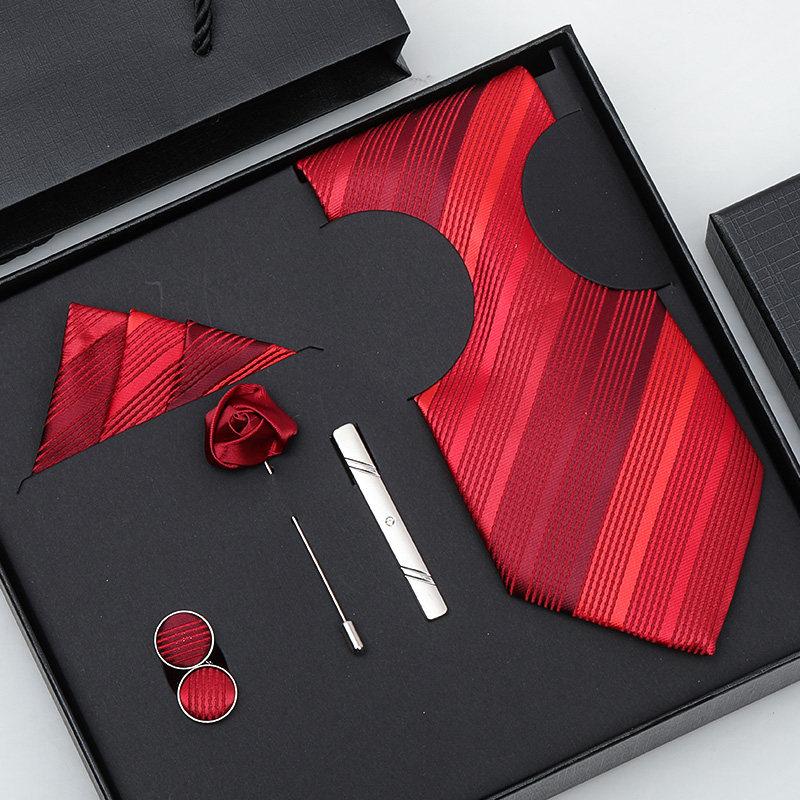 领带结婚新郎六件套男正装商务韩版8厘米手打款条纹粉色红色紫色,服饰配件/皮带/帽子/围巾,领带,淘宝优惠券,粉丝福利购,淘宝优惠卷