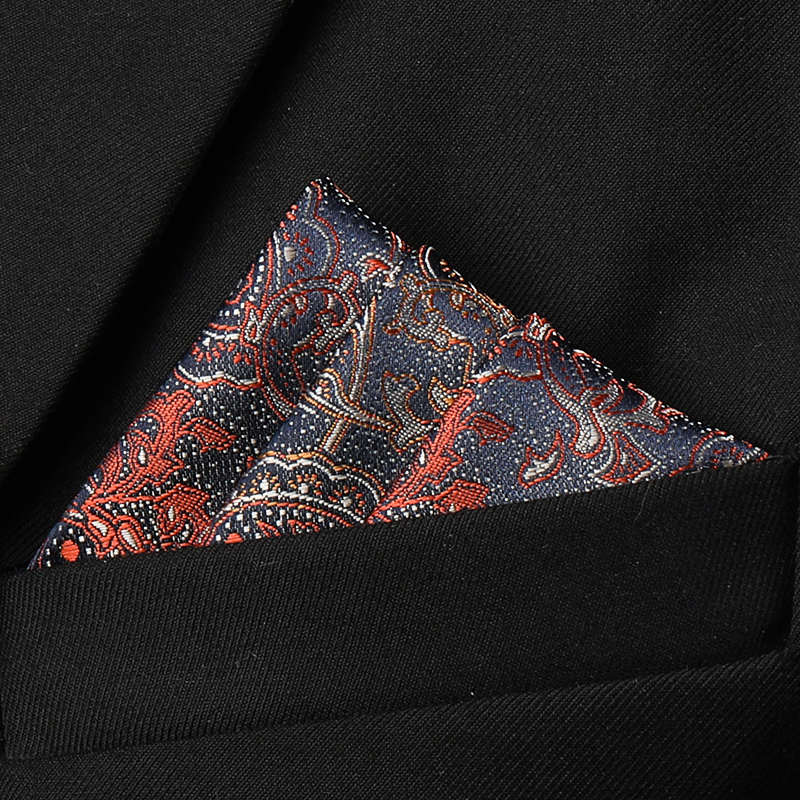 龙安豪商务涤丝色织花纹方巾包邮