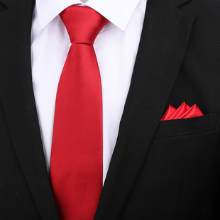 亮红光面商务男女领带正装红色拉链新郎结婚韩版懒人免打条纹领带