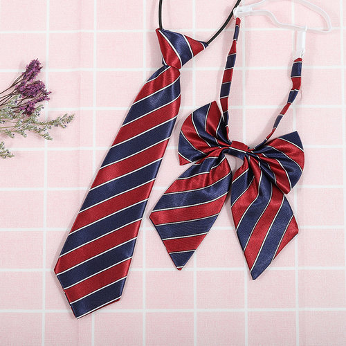 龙安豪色织涤丝韩版格纹领带包邮