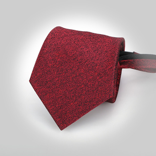 往事酒红男女拉链领带结婚新郎正装商务红色韩版懒人免打条纹领带