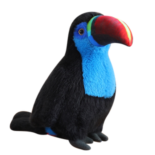 仿真鸟儿金刚鹦鹉公仔毛绒玩具巨嘴鸟摆件玩偶抓机娃娃活动礼品女