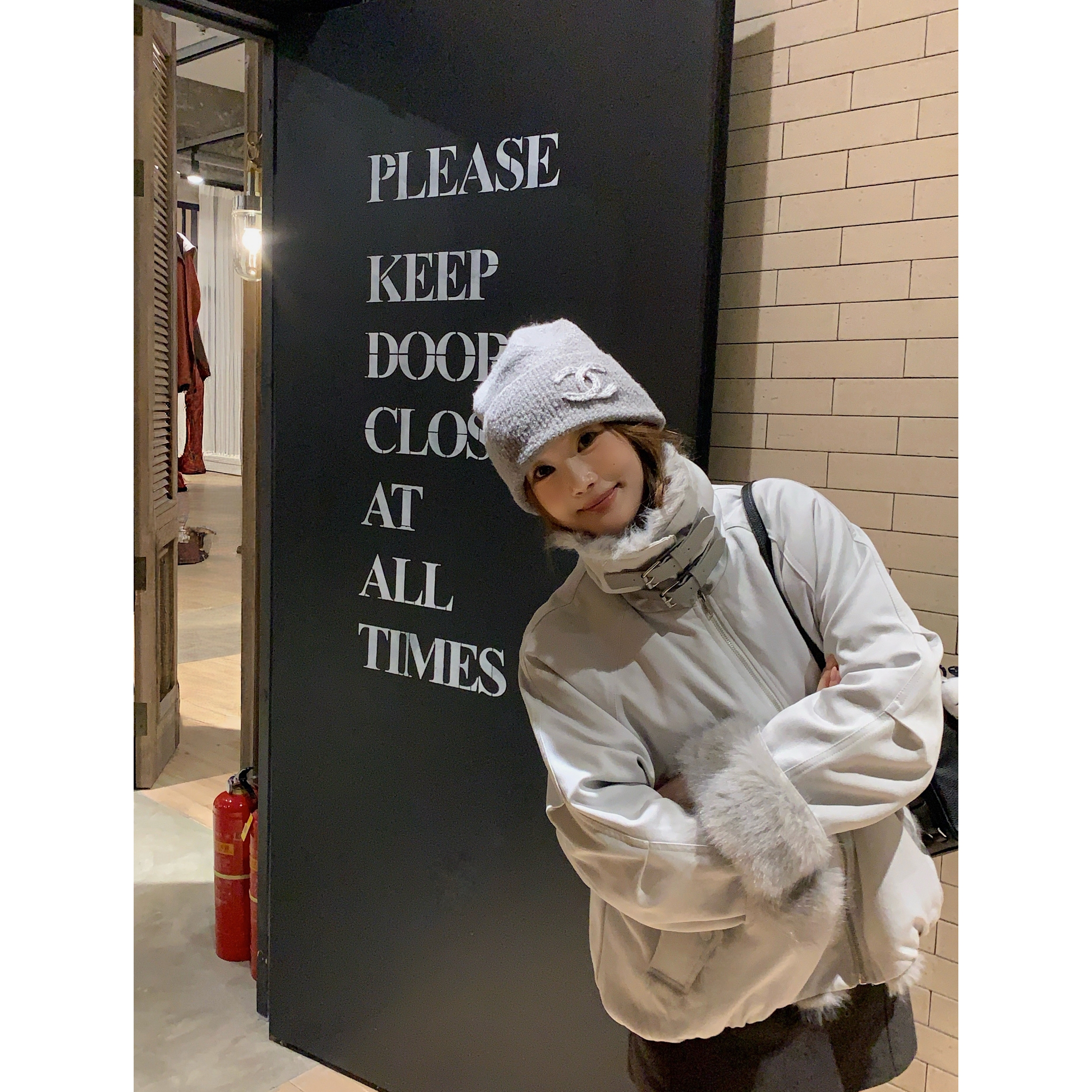 冬季巴恩风立领毛毛领棉服派克服