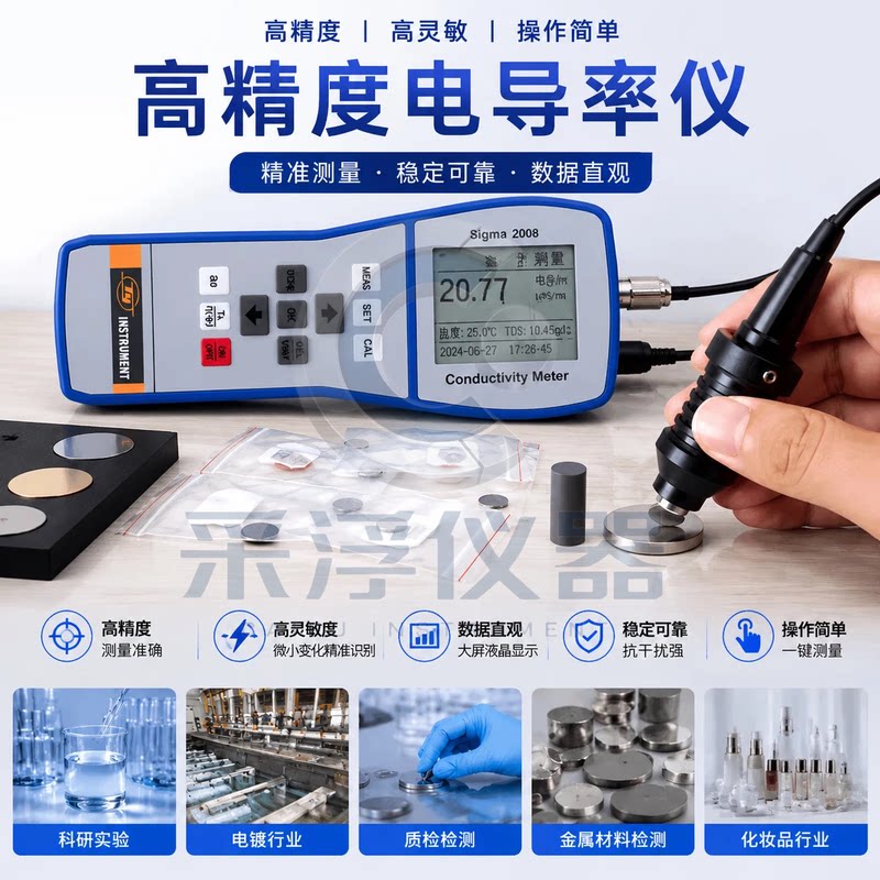 天研Sigma2008A便携式涡流电导率测试仪电导率仪金属导电率检测仪