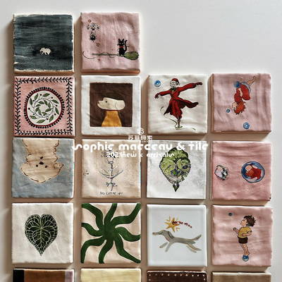 复古个性手绘手工砖卫生间厨房酒店餐厅浴室阳台防滑艺术花砖