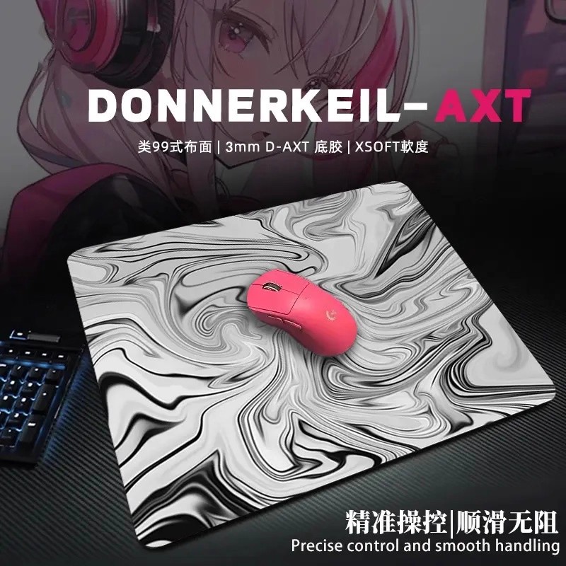 电竞专用游戏鼠标垫新款加厚无锁边天然橡胶fps游戏键盘鼠标垫子