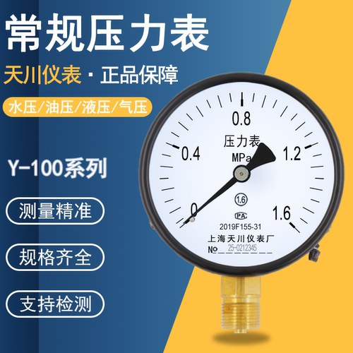 上海天川Y-100普通压力表