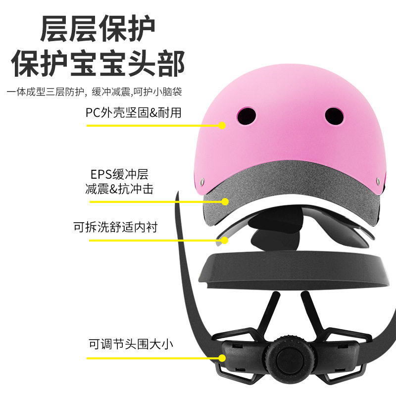 婴儿宝宝儿童头盔1-3岁8安全帽护膝护肘套装滑板车平衡车轮滑护具