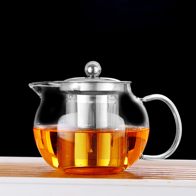 围炉煮茶 耐热玻璃煮茶壶加厚过滤苹果花茶壶家用耐高温泡茶器