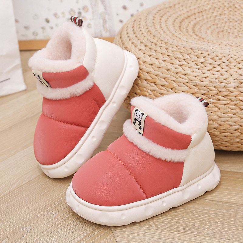 儿童棉拖鞋包跟冬季加厚毛毛鞋加绒男童保暖鞋家居宝宝鞋女童棉鞋