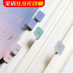 烫金手帐日期分类索引贴高颜值月份标签笔记贴纸重点标记贴指示贴