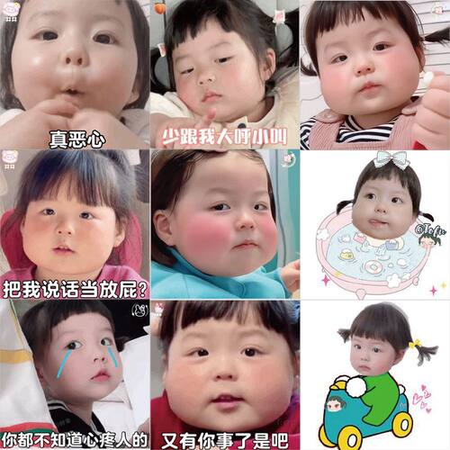 小肉包摇一摇可爱表情包贴纸手账