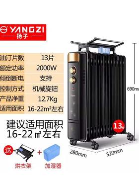 electric space heater oil heat radiator winter取暖器油汀黑色