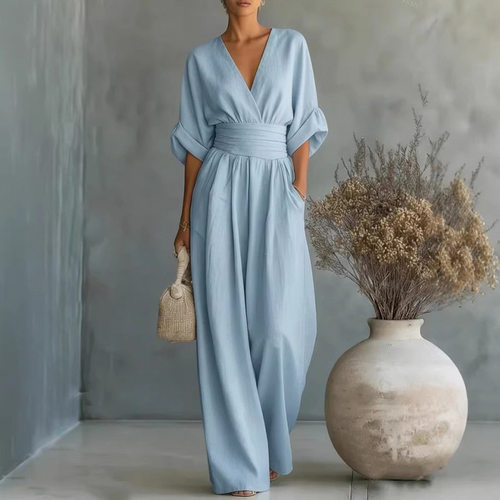 2026 Spring/summer New Elegant Waist-cinching V-neck Classy