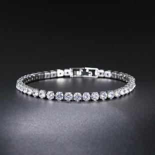 Silver Color 2.5/3/4/5mm Zircon Tennis Bracelet For Women