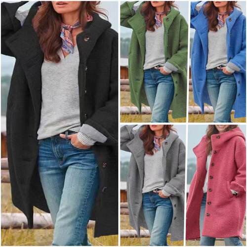 2026 Women's Autumn Coat Long Single-breasted Multicolor Mul