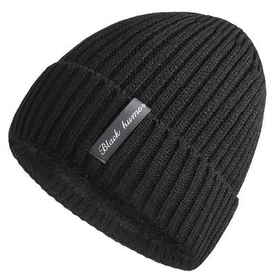 Men Warm Beanie Hat Winter Knitting Wool Hats for Uni Cap