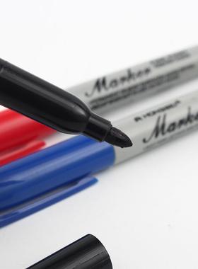 12pcs Black Permanent Marker Pens, Fine Tip, Waterproof, Qui