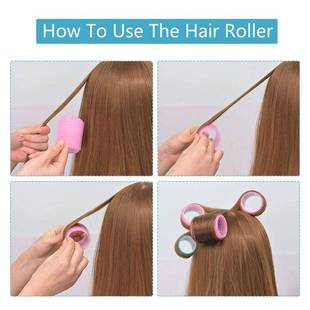 Grip Curlers Hair Roller Self 12Pcs Heat Rollers