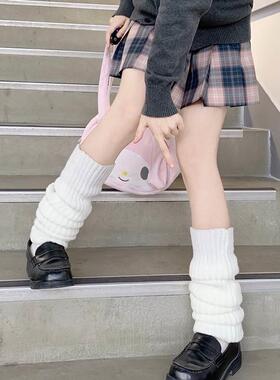 Women's White Leg Warmers Lolita Goth Hand Warmer Fashio