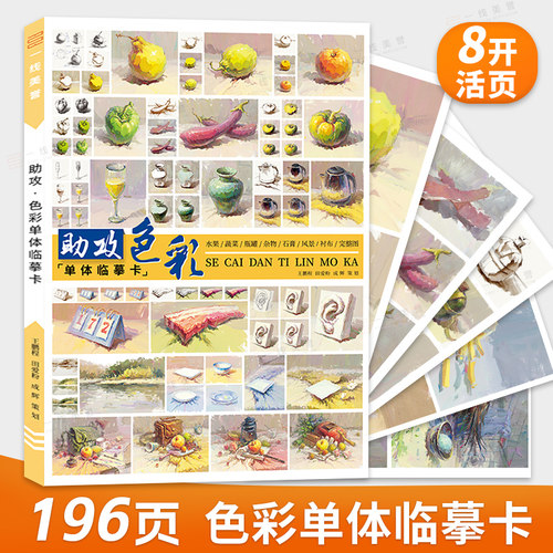 一线美誉8开色彩单体临摹卡