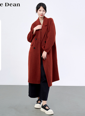 黛芙迪恩冬日暖歌100绵羊毛双面毛呢大衣外套女2024秋季新款11803