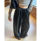 皮裤 pu高级感 阔腿加长拖地裤 女2025新款 秋冬阔腿高腰休闲直筒窄版
