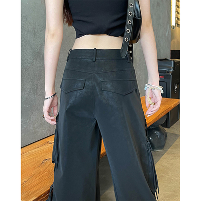 美式复古工装裤女夏季