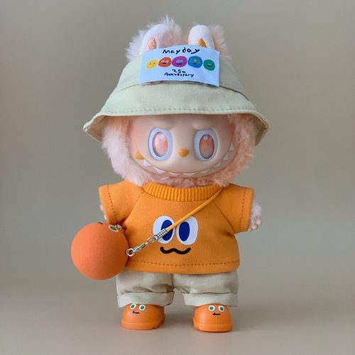新款五月天周边应援物料同款娃衣17cm labubu娃衣套装帽五球挂件