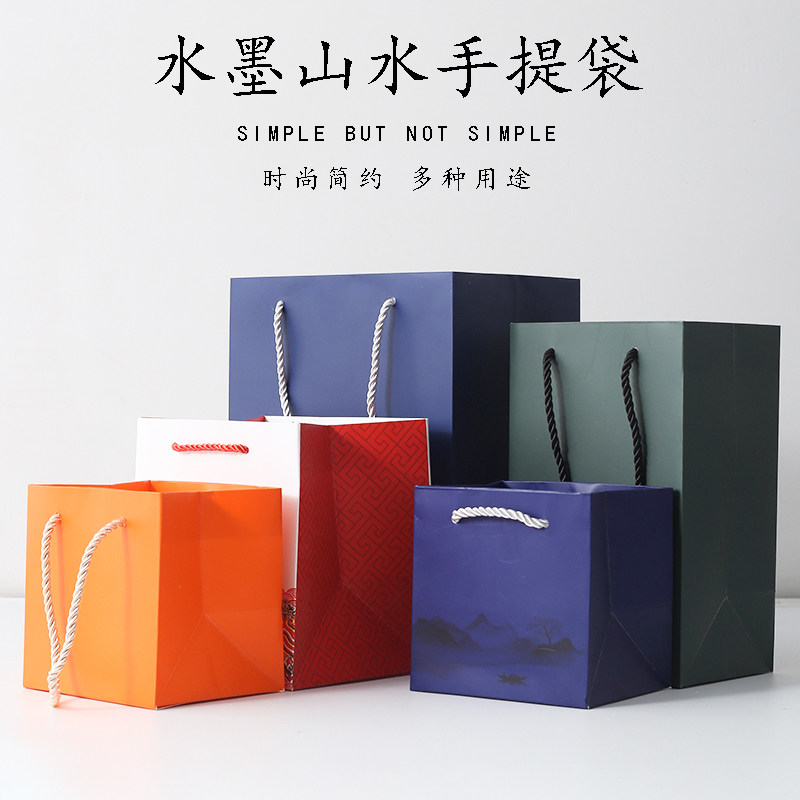 礼品袋手提袋牛皮纸纸袋礼盒包装茶叶礼物手提袋定制伴手礼图片