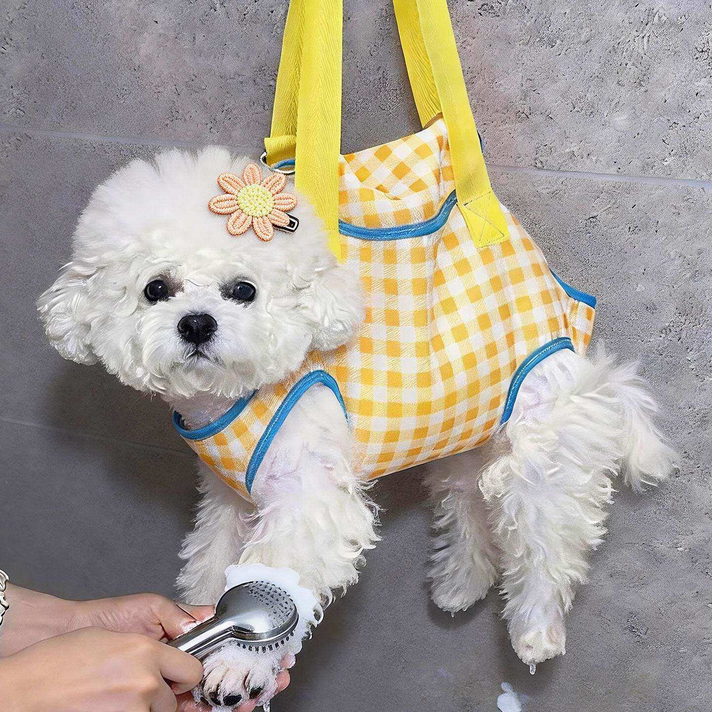 狗狗洗脚吊床洗澡固定器宠物兔猫咪剪毛美容悬挂式小型犬泰迪比熊